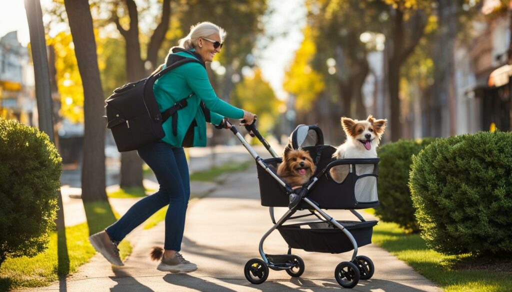 pet carrier repurposed from old stroller